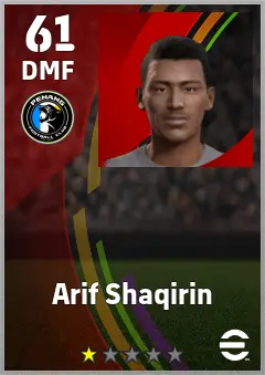 Arif Shaqirin eFootball 2026 player card — 61 OVR DMF