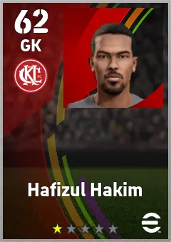 Hafizul Hakim eFootball 2026 player card — 62 OVR GK