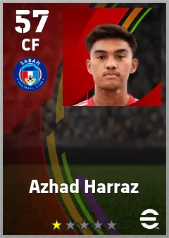 Azhad Harraz eFootball 2026 player card — 57 OVR CF