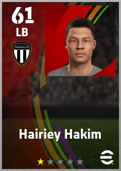 Hairiey Hakim eFootball 2026 player card — 61 OVR LB
