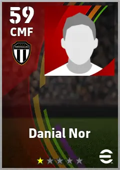 Danial Nor eFootball 2026 player card — 59 OVR CMF