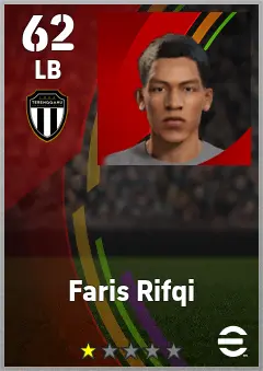 Faris Rifqi eFootball 2026 player card — 62 OVR LB