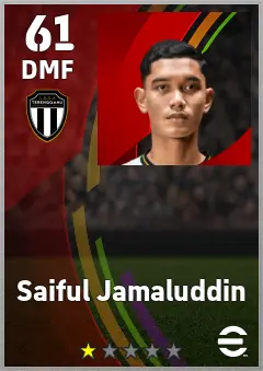 Saiful Jamaluddin eFootball 2026 player card — 61 OVR DMF