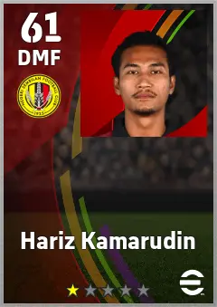 Hariz Kamarudin eFootball 2026 player card — 61 OVR DMF