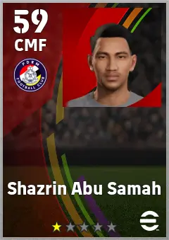 Shazrin Abu Samah eFootball 2026 player card — 59 OVR CMF