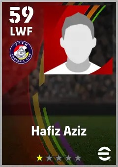 Hafiz Aziz eFootball 2026 player card — 59 OVR LWF