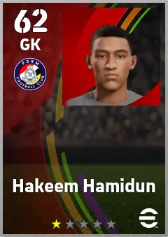 Hakeem Hamidun eFootball 2026 player card — 62 OVR GK