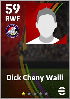 Dick Cheny Waili eFootball 2026 player card — 59 OVR RWF