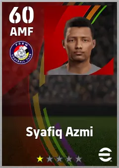 Syafiq Azmi eFootball 2026 player card — 60 OVR AMF