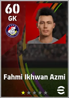 Fahmi Ikhwan Azmi eFootball 2026 player card — 60 OVR GK