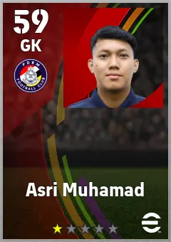 Asri Muhamad eFootball 2026 player card — 59 OVR GK