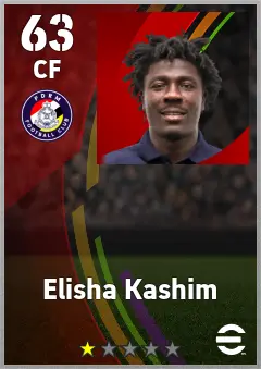 Elisha Kashim eFootball 2026 player card — 63 OVR CF