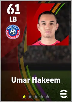 Umar Hakeem eFootball 2026 player card — 61 OVR LB
