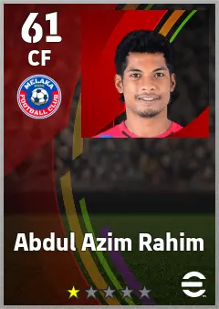 Abdul Azim Rahim eFootball 2026 player card — 61 OVR CF