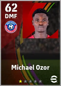 Michael Ozor eFootball 2026 player card — 62 OVR DMF