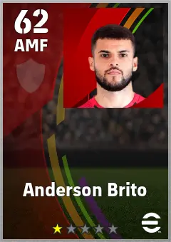 Anderson Brito eFootball 2026 player card — 62 OVR AMF