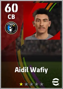 Aidil Wafiy eFootball 2026 player card — 60 OVR CB