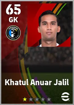 Khatul Anuar Jalil eFootball 2026 player card — 65 OVR GK