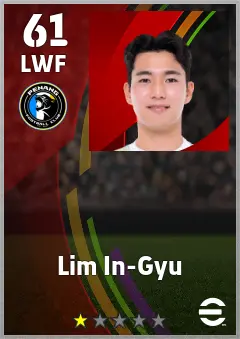 Lim In-Gyu eFootball 2026 player card — 61 OVR LWF