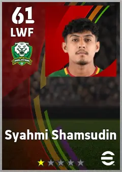 Syahmi Shamsudin eFootball 2026 player card — 61 OVR LWF