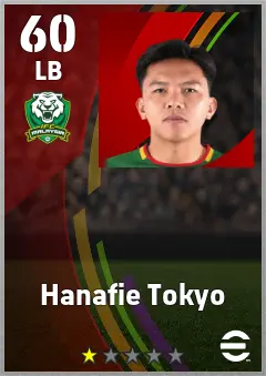 Hanafie Tokyo eFootball 2026 player card — 60 OVR LB