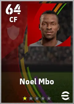 Noel Mbo eFootball 2026 player card — 64 OVR CF