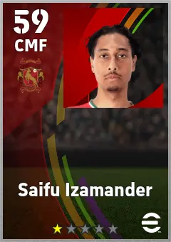 Saifu Izamander eFootball 2026 player card — 59 OVR CMF