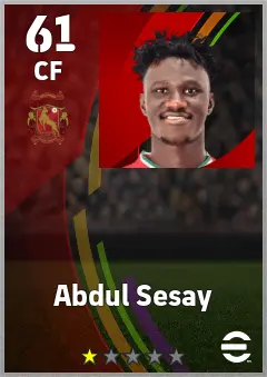 Abdul Sesay eFootball 2026 player card — 61 OVR CF
