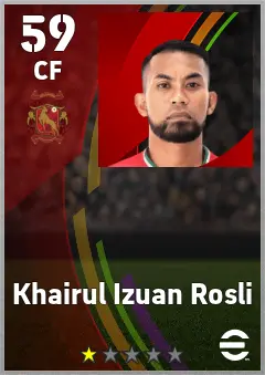 Khairul Izuan Rosli eFootball 2026 player card — 59 OVR CF