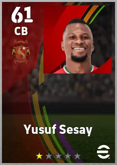 Yusuf Sesay eFootball 2026 player card — 61 OVR CB