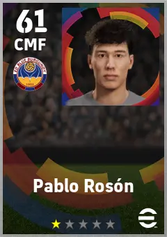 Pablo Roson eFootball 2026 player card — 61 OVR CMF