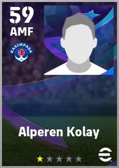 Alperen Kolay eFootball 2026 player card — 59 OVR AMF