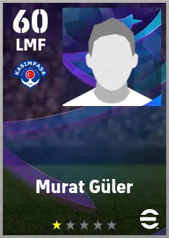 Murat Guler eFootball 2026 player card — 60 OVR LMF