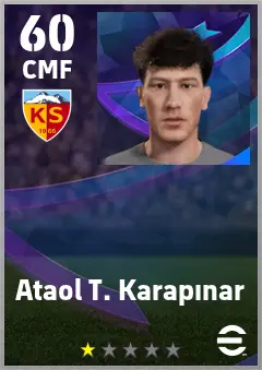 Ataol T. Karapinar eFootball 2026 player card — 60 OVR CMF