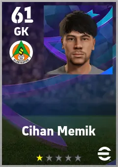Cihan Memik eFootball 2026 player card — 61 OVR GK