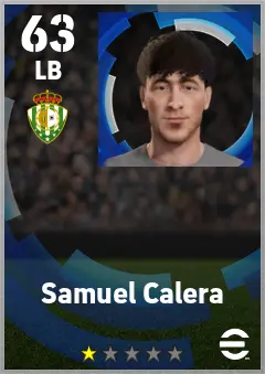 Samuel Calera eFootball 2026 player card — 63 OVR LB
