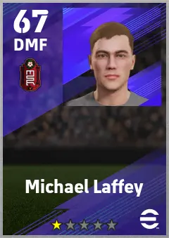 Michael Laffey eFootball 2026 player card — 67 OVR DMF