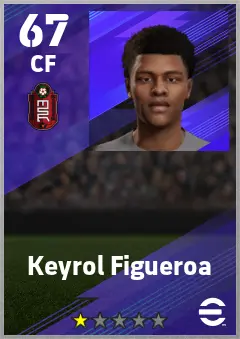 Keyrol Figueroa eFootball 2026 player card — 67 OVR CF