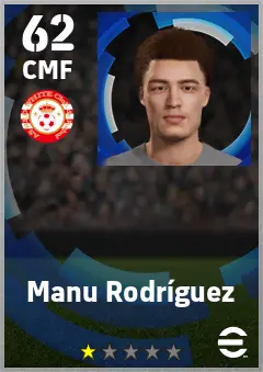 Manu Rodriguez eFootball 2026 player card — 62 OVR CMF