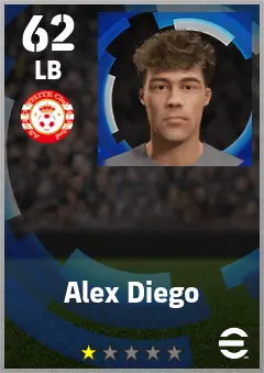 Alex Diego eFootball 2026 player card — 62 OVR LB