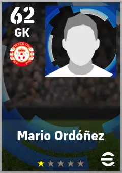 Mario Ordonez eFootball 2026 player card — 62 OVR GK