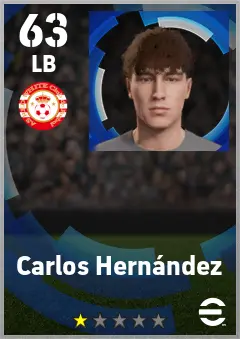 Carlos Hernandez eFootball 2026 player card — 63 OVR LB