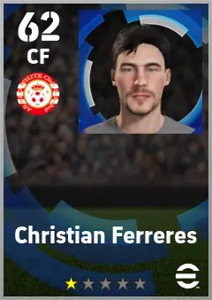 Christian Ferreres eFootball 2026 player card — 62 OVR CF