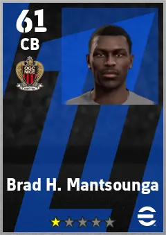 Brad H. Mantsounga eFootball 2026 player card — 61 OVR CB