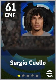 Sergio Cuello eFootball 2026 player card — 61 OVR CMF