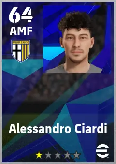 Alessandro Ciardi eFootball 2026 player card — 64 OVR AMF