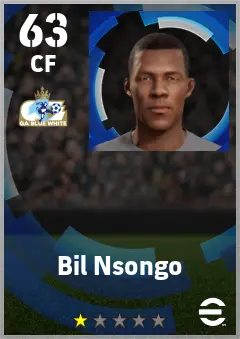 Bil Nsongo eFootball 2026 player card — 63 OVR CF