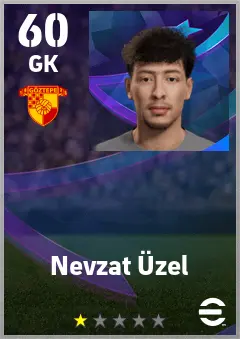 Nevzat Uzel eFootball 2026 player card — 60 OVR GK