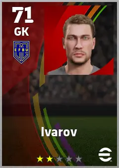 Ivarov eFootball 2026 player card — 71 OVR GK