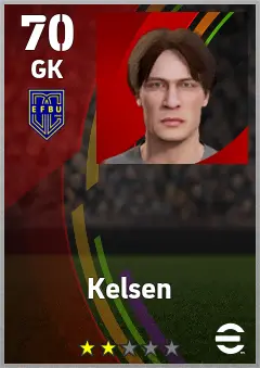 Kelsen eFootball 2026 player card — 70 OVR GK